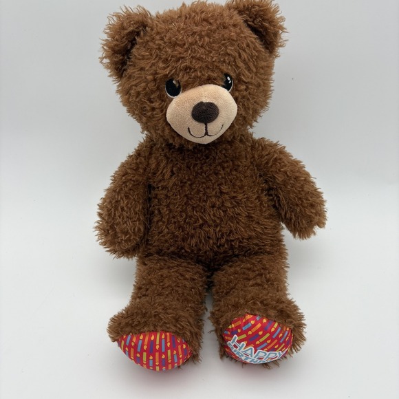 Build-A-Bear Workshop Other - Build-A-Bear Workshop Brown Teddy Bear Medium Plush Stuffed Toy Happy Birthday‎